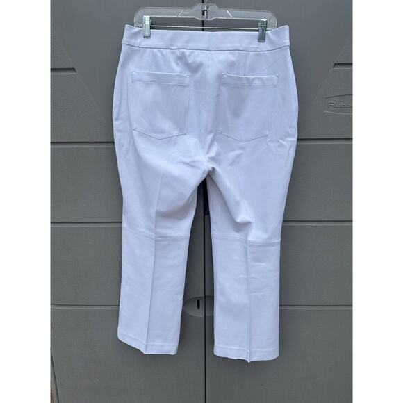 Spanx Women’s The Perfect Slim Straight Pull On Pant White Stretch Size L P NEW - Picture 11 of 16